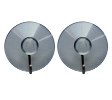 Sugekopp med krok transparent/krom 2 stk. - Target